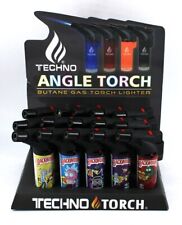 😎💥TECHNO TORCH LIGHTER WITH UNIQUE DESIGNS ADJUSTABLE FLAME LOT OF 5✨🔥 picture