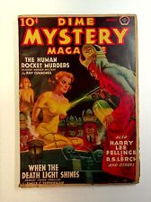 Dime Mystery Magazine Pulp Aug 1939 Vol. 21 #1 VG picture