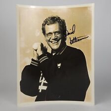 Vintage David Letterman Signed 8x10 Photograph Holding Baseball Bat Autograph picture