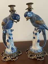 Pair of Castilian Imports Parrot Candleholders in Excellent Condition  picture