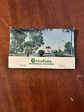 Vintage Matchbook Greenlawn Funeral Home Mortuary Cemetery Bakersfield Kern CA picture