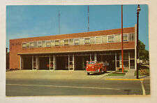 Vintage Mid Century Postcard Number 1 Fire Station, Huron & Orange St, Toledo OH picture