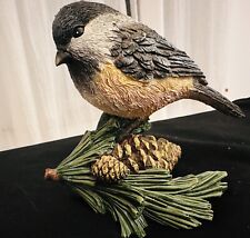 Adorable lifelike detailed resin bird figurine outdoor excellent condition picture