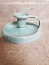 Green Chamberstick Vintage Candle Holder picture