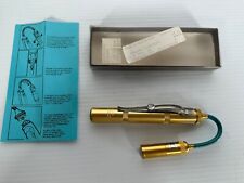 Vintage Flex-Lite Pocket Flashlight Bendable Kalamazoo Michigan  Brass Blue picture