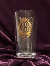 Rare Club 33 Original Logo Beer Tall Pint Glass Disneyland Disney Gold Logo 6