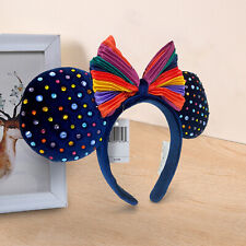 Disney~Parks Rainbow Pride Felt Studded Ears Headband Limited NWT Minnie picture