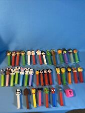 Lot Of 37 Different Pez Dispensers Cartoon Movies And Other. All In Good Shape picture