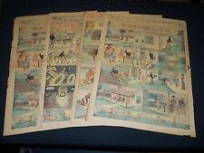 1911 BOSTON SUNDAY POST UNCLE MUN COLOR COMICS SECTION LOT OF 4 - NP 4437 picture