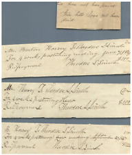 LINCOLN Theodore 3 Documents 1840's Pasturing Cows Judge, Capt, Miltary  Researh picture