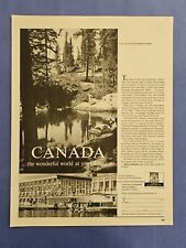 1963 Vintage Print Ad Canadian Government Travel Bureau Canada picture