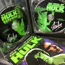 Stan Lee Signed *TWICE* 2003 Marvel The Incredible Hulk Returns & Trial DVD Set picture