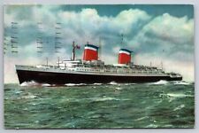 SS United States Trans Atlantic New York To Europe Cruises C1939 Postcard G5 picture