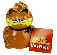 Vintage Enesco Garfield Ceramic Toothpick Holder 1981 With Tag picture