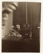 PHOTOGRAPH OF A FRENCH “FREE RADIO” STUDIO AND A FEMALE ANNOUNCER picture