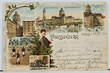 Gruss aus der LEIPZIG, PLEISSENBURG Multi View Litho Germany 1898 Postcard I4 picture