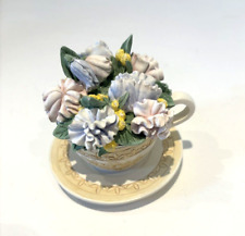 Avon Flower of the Month Musical Teacup 3.5