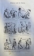 1860 Vintage Magazine Illustration Tobacco and Its Users picture