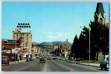 Bozeman Montana MT Postcard East Main Street Buildings Road 1970 Vintage Antique picture