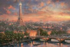 Paris, City of Love --- Eiffel Tower, France --- Thomas Kinkade Dealer Postcard  picture