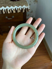 Inner Diameter 59.2mm Natural Nephrite Green Jadeite Jade Gemstone Bangle AAA picture