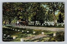 Nashville TN-Tennessee, National Cemetery, Antique Souvenir Vintage Postcard picture