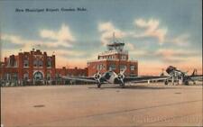 1944 Omaha,NE New Municipal Airport Douglas County Nebraska Linen Postcard picture