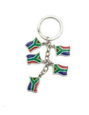 SOUTH AFRICA 5 COUNTRY FLAG  METAL KEYCHAIN .. NEW picture