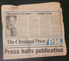Cleveland Press Final Issue June 17th 1982 picture