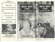 Vintage Great Onyx Cave Kentucky Map Brochure Hanging Gardens Onyx Cave Hotel picture