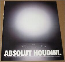 1996 Absolut Vodka Absolut Houdini Print Ad Advertisement Vintage 10