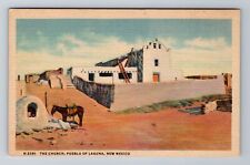 Laguna NM-New Mexico, Pueblo of Laguna, The Church, Antique Vintage Postcard picture