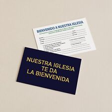 Tarjetas de Bienvenida para Iglesias / Paquete de 50 , Tratados Cristianos  picture