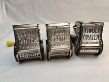 (Lot of 3) Vintage MOULI Rotary Hand Cheese/Spice Grater Metal Made In France picture