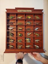 Danbury mint “The Anglers Showcase” fish figurines (x24)and wooden display case  picture