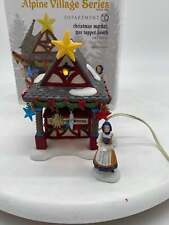 Dept 56 Alpine Village Christmas Market, Tree Topper Booth 4023610 Set of 2 picture