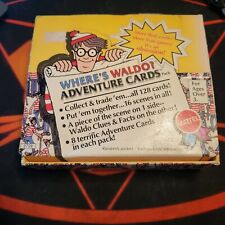 1991 Mattel Wheres Waldo Adventure Cards 24 Factory Sealed Packs in Opened Box picture