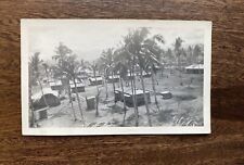 WWII Era 1944 Leyte Philippines Military Camp Near Smiley's Outfit Vintage Photo picture