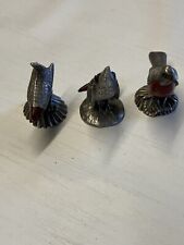 VINTAGE GS PEWTER 1984 Set Of 3 1 Inch Bird Figures picture