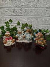 Whimsical Holiday Cherished Teddies Winter Set Of 4 Joan, Ted, Selma and Ariana picture