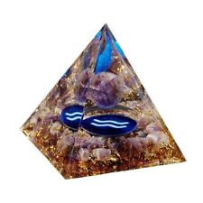 10x Natural Amethyst Aquarius Pyramid Quartz Crystal Orgonite Desktop Art Decor picture