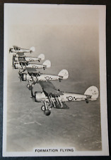 GLOSTER GAUNTLET  RAF Fighter Formation  Vintage 1938 Photo Card  DD18M picture