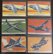 1957 Quaker Pack-O-Ten Warplane Cards LOT (6) EX w/2 Blank Backs Mercator Mauler picture