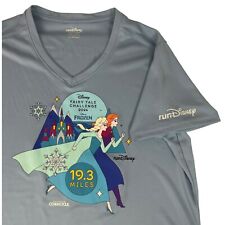 runDisney Adult Frozen Fairy Tale Challenge 2024 19.3 Miles T-Shirt 2XL Blue picture