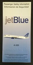 1999 JETBLUE Airbus A320 SAFETY CARD airways airlines brochure booklet picture