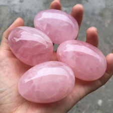 Natural Pink Rose Quartz Egg-shaped Magic Crystal Healing Ball Sphere Gemstone picture