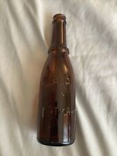 Vintage Trappistenbier Beer Bottle ABDJ Westmalle Brown Amber Glass picture