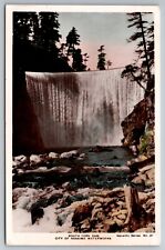 RPPC South Fork Dam Nanaimo Waterworks BC Canada Hand-Colored Photo Postcard 264 picture