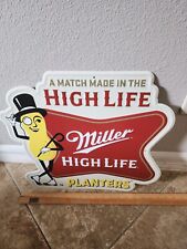 Miller High Life Mr Peanut Metal Beer Sign picture