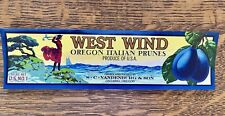 Vintage West Wind Oregon, Italian Prunes, Vandenburg & Son Ontario New Old Stock picture